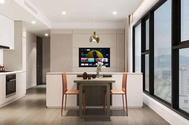 Phối cảnh căn 1PN – phòng khách